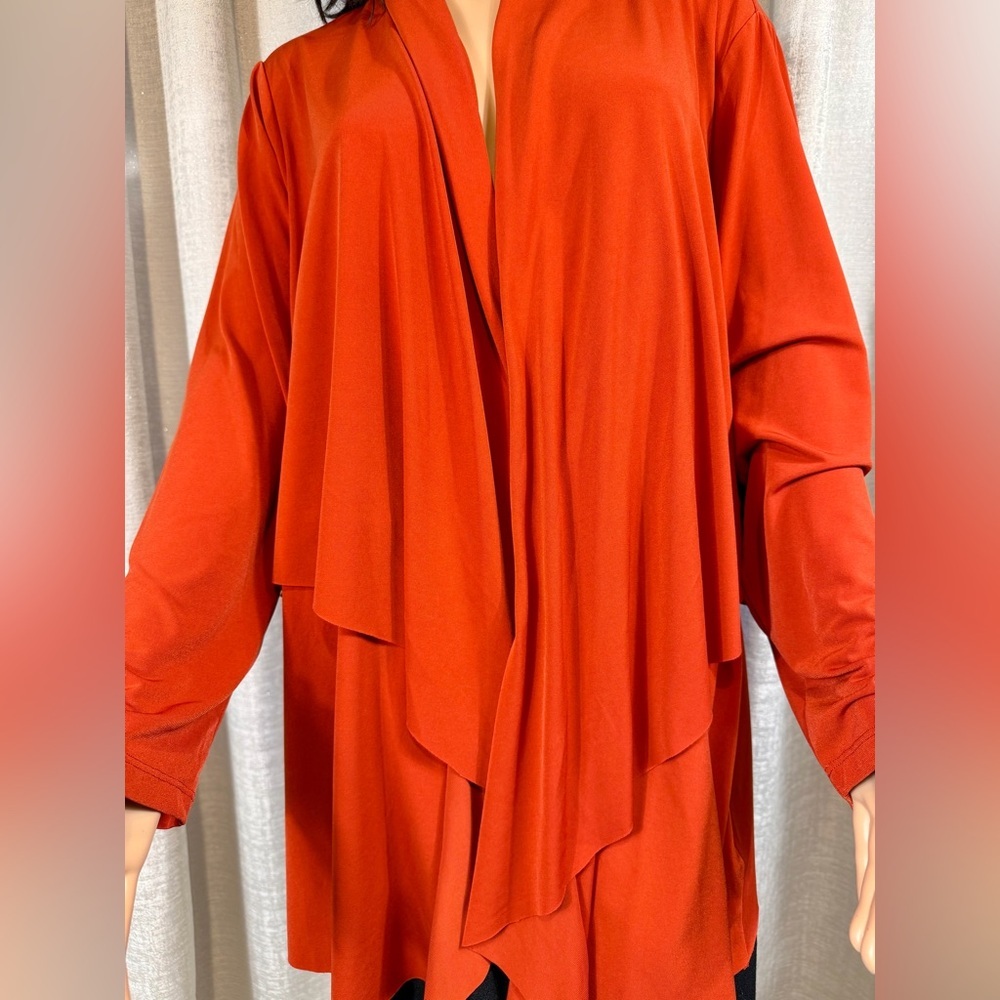 🍂 Susan Graver Liquid Knit Waterfall Cardigan – Size 2X - Picture 4 of 7